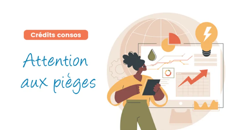 Bureau avec calculatrice, dossier de regroupement de crédits ouvert et tableau de mensualités annoté
