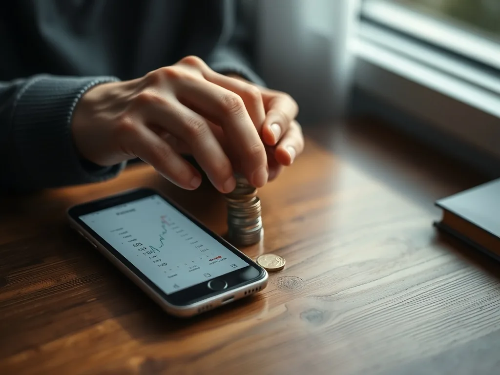 Écran d'ordinateur affichant un graphique de prix Bitcoin avec une calculatrice et un carnet de notes à côté